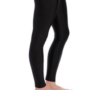 New! Black Shiny Stretch Leggings Size XLarge